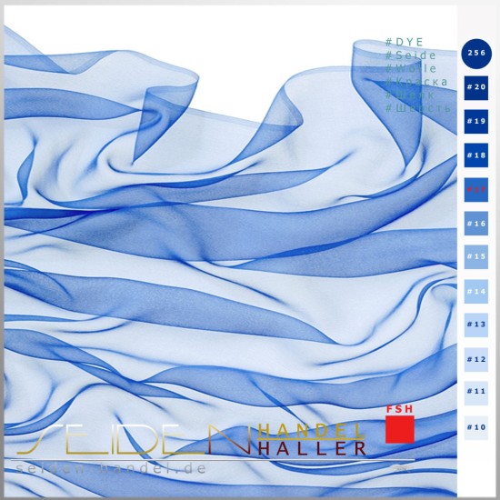 Seidenstoff Chiffon 3.5, 138cm, Icy Blue