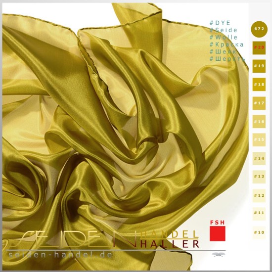 Seidentuch-Tanztuch Ponge 05, 138 x 138cm, Goldgelb Seidentuch-Tanztuch Ponge 05, 138 x 138cm, Goldgelb