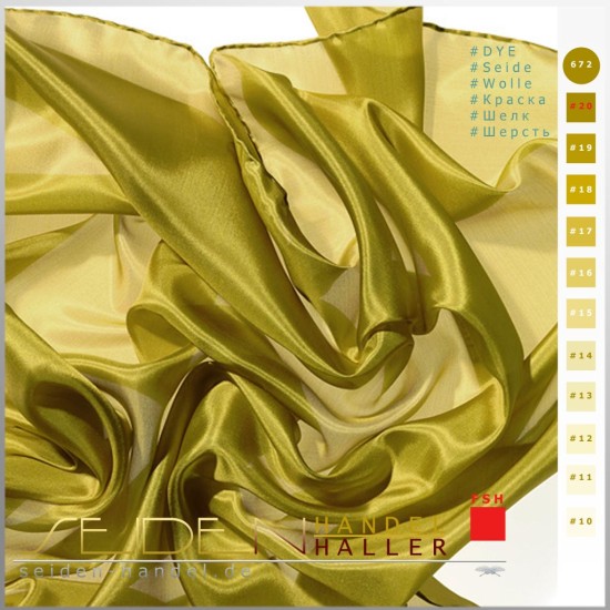 Seidentuch-Tanztuch Ponge 05, 138 x 138cm, Goldgelb Seidentuch-Tanztuch Ponge 05, 138 x 138cm, Goldgelb