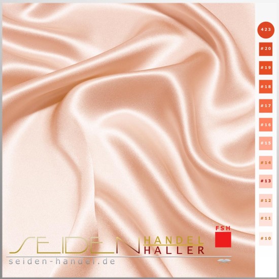 Seidenstoff Crepe Satin 30, Sonnenpfirsich Light