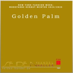 Seidentuch Luxus Ponge 4.2, Format: 90 x 90cm, Golden Palm