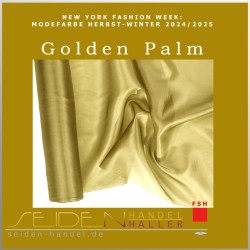 Seidenstoff Luxus Ponge 04, 92cm, Trendfarbe Golden Palm