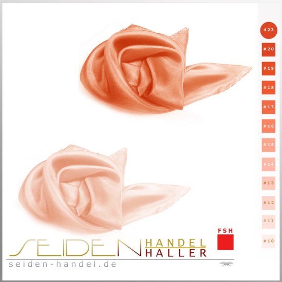 Seidentuch Luxus Ponge 4.2, 2er-Set, 45 x 45cm, Peach Fuzz Seidentuch Luxus Ponge 4.2, 2er-Set, 45 x 45cm, Peach Fuzz