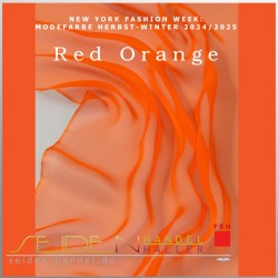 Seidenstoff Chiffon 4.5, 90 cm, in Trendfarbe Rot Orange
