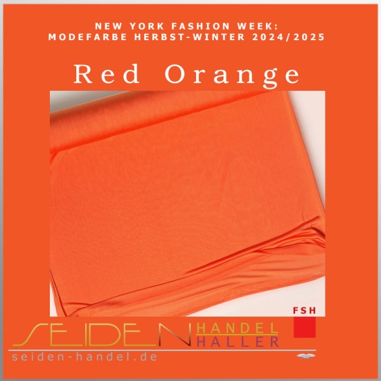 Strickschlauch Singlejersey, 80g/m, 104cm, in Trendfarbe Red Orange