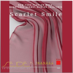 Seidenstoff Chiffon 4.5, 90 cm, Trendfarbe Scarlet Smile