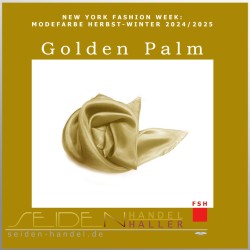Seidentuch Luxus Ponge 4.2, Format: 35 x 35cm, Golden Palm