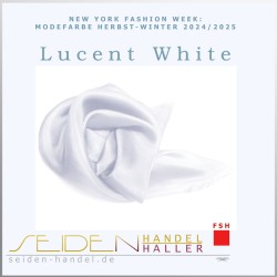 Seidentuch Luxus Ponge 4.2, Format: 35 x 35cm, Trendfarbe Lucent White