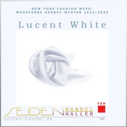 Seidentuch Luxus Ponge 4.2, Format: 35 x 35cm, Trendfarbe Lucent White