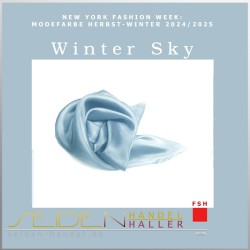 Seidentuch Luxus Ponge 4.2, Format: 35 x 35cm, Winter Sky