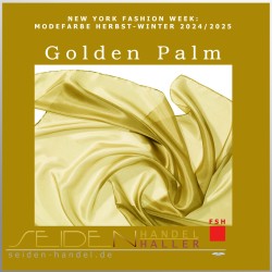 Seidentuch Luxus Ponge 4.2, Format: 90 x 90cm, Golden Palm