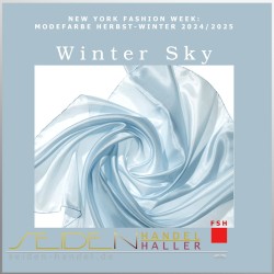 Seidentuch Luxus Ponge 4.2, Format: 90 x 90cm, Winter Sky