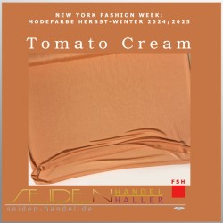 Strickschlauch Singlejersey, 80g/m, 104cm, in Trendfarbe Tomato Cream
