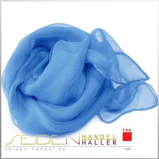 Seidentuch Chiffon 4.5, 90 x 90cm, Blau Seidentuch Chiffon 4.5, 90 x 90cm, Blau