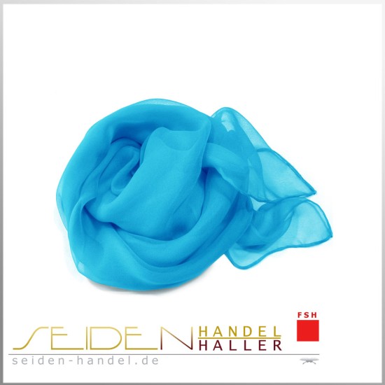 Seidentuch Chiffon 4.5, 45 x 45cm, blau