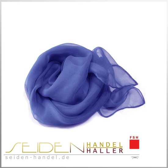 Seidentuch Chiffon 4.5, 45 x 45cm, blau