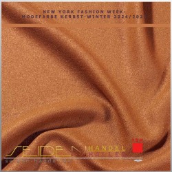 Seidenstoff Bourette 22, 112cm, 3m-Coupon, Trendfarbe Tomato Cream