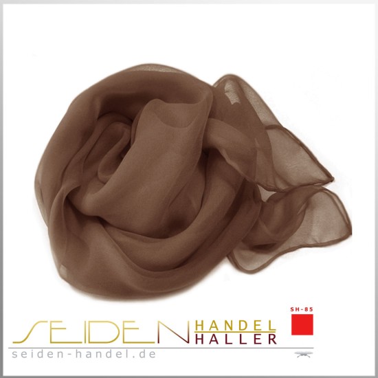 Seidentuch Chiffon 4.5, 75 x 75cm, braun