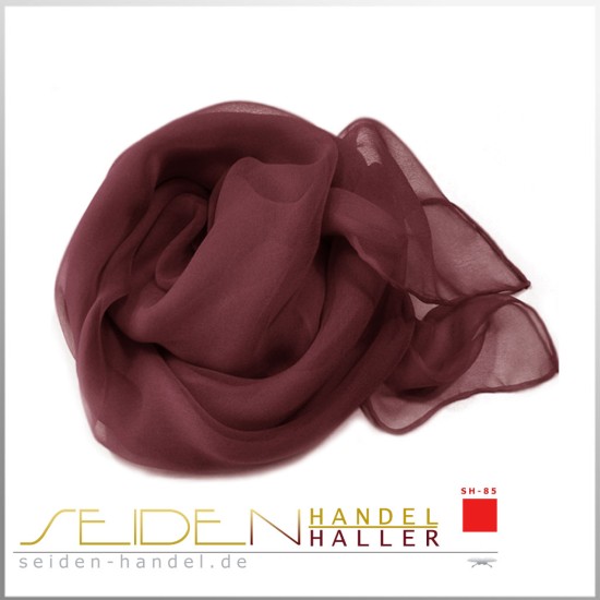 Seidentuch Chiffon 4.5, 75 x 75cm, braun