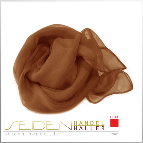 Seidentuch Chiffon 4.5, 75 x 75cm, braun
