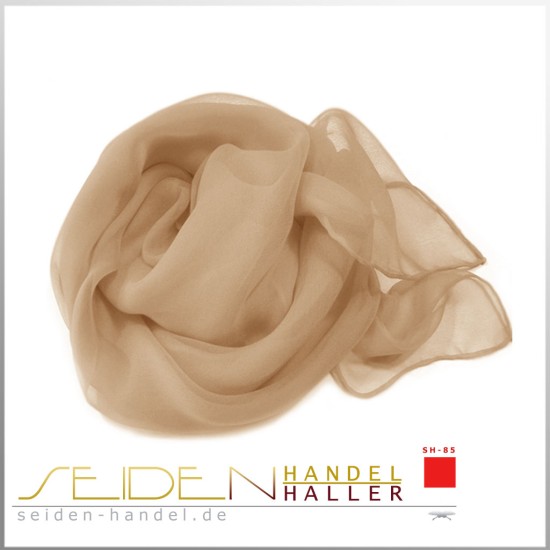 Seidentuch Chiffon 4.5, 75 x 75cm, braun