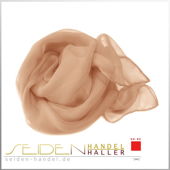 Seidentuch Chiffon 4.5, 75 x 75cm, braun