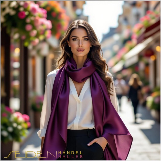 Seidenstoff Ponge 05, Damson, Fashioncolors 25/26 Seidenstoff Ponge 05, Damson, Fashioncolors 25/26