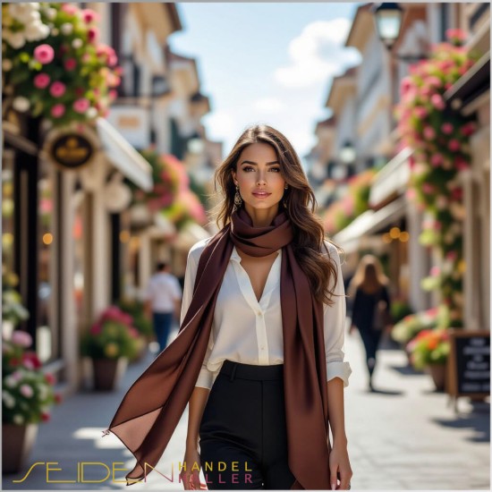 Seidenstoff Ponge 05, Hot Chocolate, Fashioncolors 25/26
