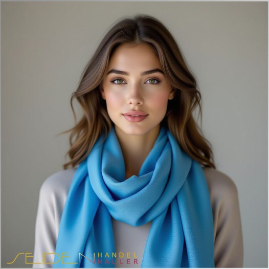 Seidenstoff Ponge 05, Lyons Blue, Fashioncolors 25/26 Seidenstoff Ponge 05, Lyons Blue, Fashioncolors 25/26