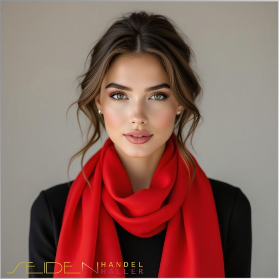 Seidenstoff Ponge 05, Poppy Red, Fashioncolors 25/26 Seidenstoff Ponge 05, Poppy Red, Fashioncolors 25/26