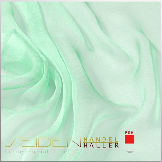 Seidenstoff Chiffon 4.5, 90 cm, 3m-Coupon, grün