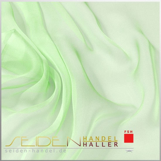 Seidenstoff Chiffon 4.5, 90 cm, 3m-Coupon, grün