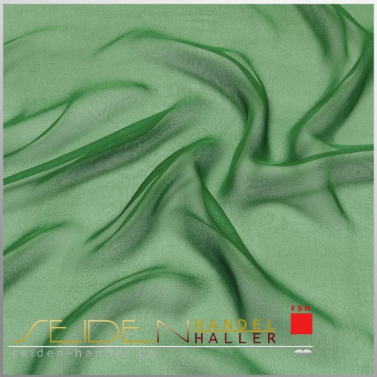Seidenstoff Chiffon 4.5, 90 cm, 3m-Coupon, grün