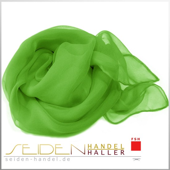 Seidentuch Chiffon 4.5, 90 x 90cm, in grün Seidentuch Chiffon 4.5, 90 x 90cm, in grün