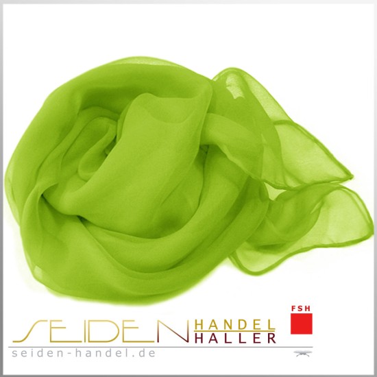 Seidentuch Chiffon 4.5, 90 x 90cm, in grün Seidentuch Chiffon 4.5, 90 x 90cm, in grün