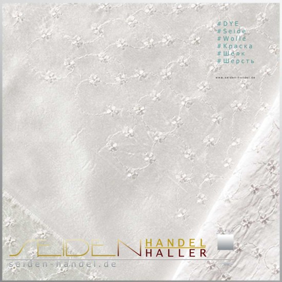 Stoffmuster Seide-Viskose Doupion Flores, naturweiss Stoffmuster Seide-Viskose Doupion Flores, naturweiss