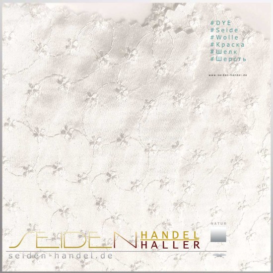Stoffmuster Seide-Viskose Doupion Flores, naturweiss Stoffmuster Seide-Viskose Doupion Flores, naturweiss