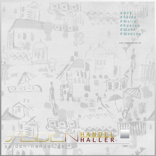 Stoffmuster Seide-Leinen Jacquard 28 Abida, naturweiss