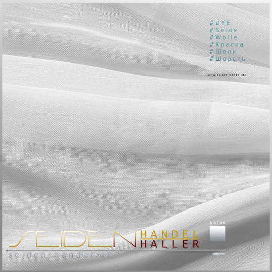 Stoffmuster Seide-Leinen Cross Weave 11.5, naturweiss