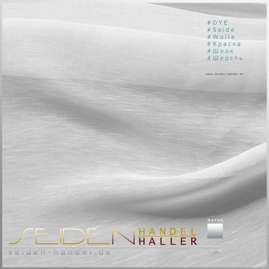 Stoffmuster Seide-Leinen Cross Weave 11.5, naturweiss