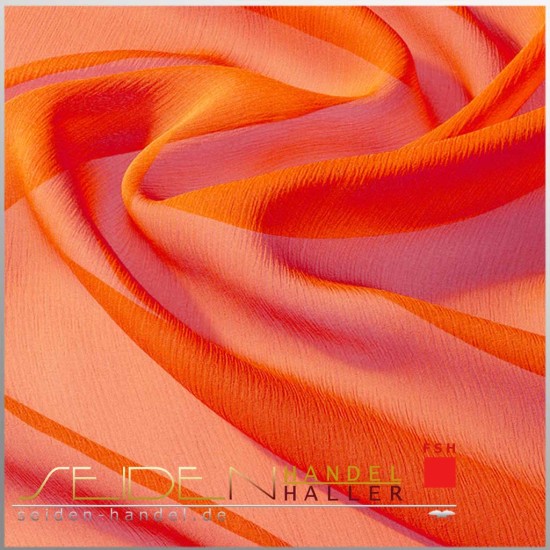 Seidenstoff Crinkle Georgette 08, 136cm, 3m Coupon, rot Seidenstoff Crinkle Georgette 08, 136cm, 3m Coupon, rot