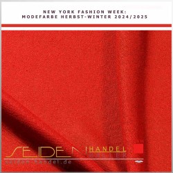 Seidenstoff Bourette 22, 112cm, 3m-Coupon, Trendfarbe Orange Red