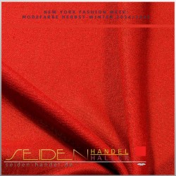 Seidenstoff Bourette 22, 112cm, 3m-Coupon, Trendfarbe Orange Red