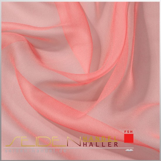 Seidenstoff Chiffon 4.5, 90 cm, 3m-Coupon, rot