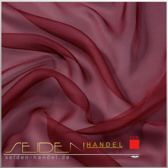 Seidenstoff Chiffon 4.5, 90 cm, 3m-Coupon, rot