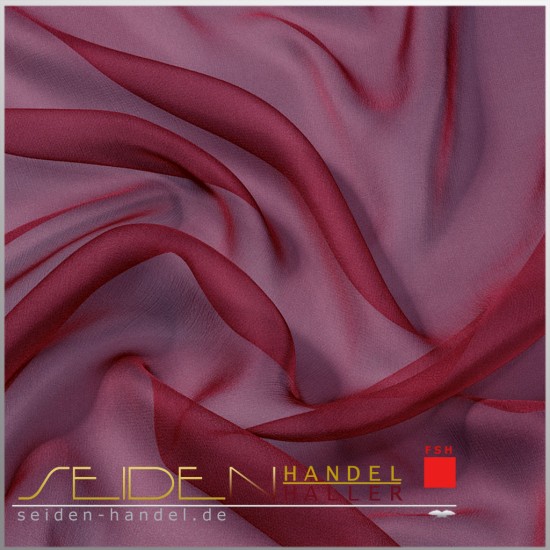 Seidenstoff Chiffon 4.5, 90 cm, 3m-Coupon, rot