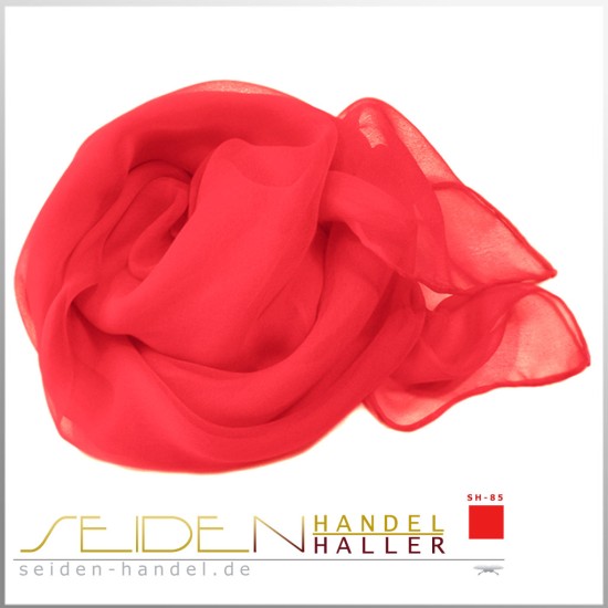 Seidentuch Chiffon 4.5, 90 x 90cm, in rot