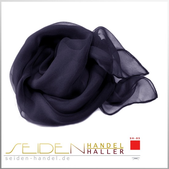 Seidentuch Chiffon 4.5, 75 x 75cm, schwarz