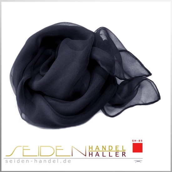 Seidentuch Chiffon 4.5, 75 x 75cm, schwarz