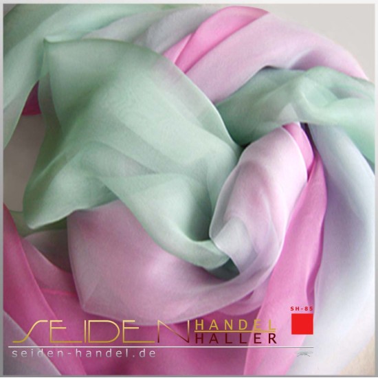 Seidenschal Chiffon 4.5, 90 x 230cm, mehrfarbig